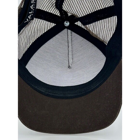 Valas Los Angeles PEACE & LOVE Unisex Trucker Hat Brown Red Pink Patch Snapback - Picture 7 of 7